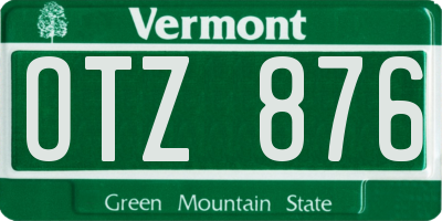 VT license plate OTZ876