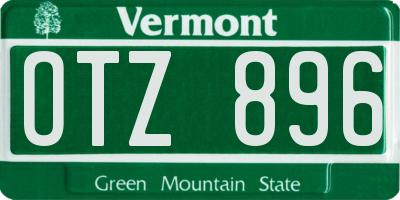 VT license plate OTZ896