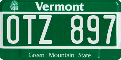 VT license plate OTZ897