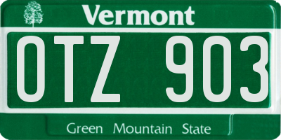 VT license plate OTZ903