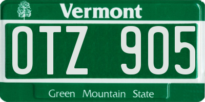 VT license plate OTZ905