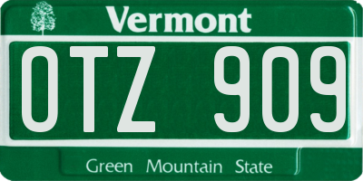 VT license plate OTZ909