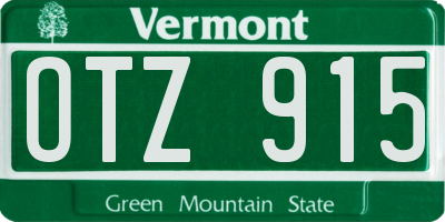 VT license plate OTZ915
