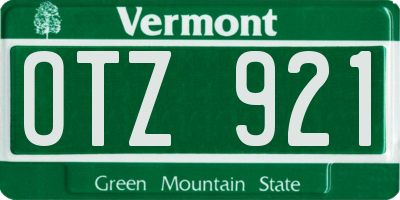 VT license plate OTZ921
