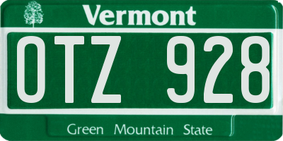 VT license plate OTZ928