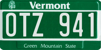 VT license plate OTZ941