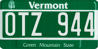 VT license plate OTZ944