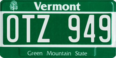 VT license plate OTZ949