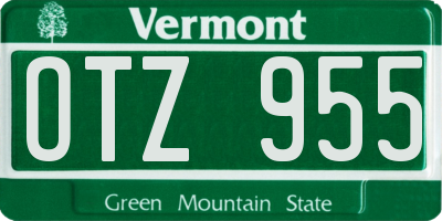 VT license plate OTZ955