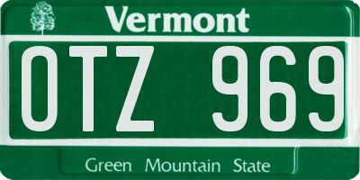 VT license plate OTZ969