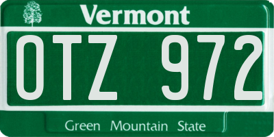 VT license plate OTZ972