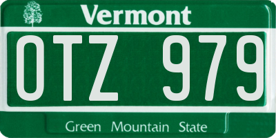 VT license plate OTZ979