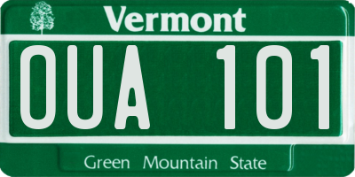 VT license plate OUA101