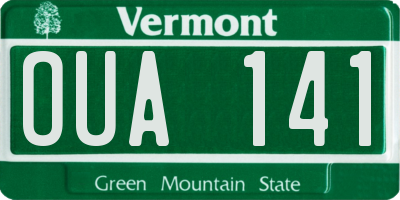 VT license plate OUA141
