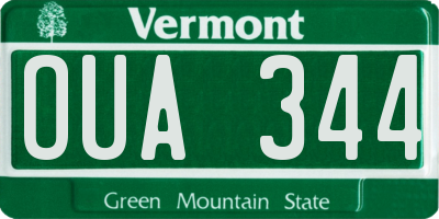 VT license plate OUA344