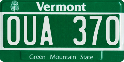 VT license plate OUA370