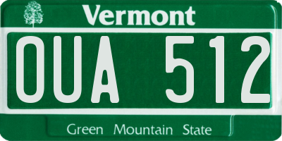 VT license plate OUA512
