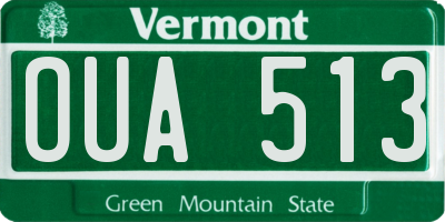 VT license plate OUA513