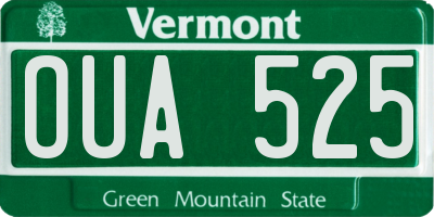 VT license plate OUA525