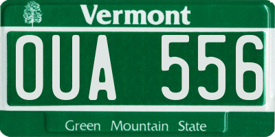 VT license plate OUA556