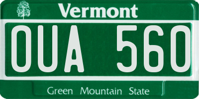 VT license plate OUA560