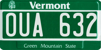 VT license plate OUA632