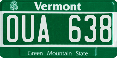 VT license plate OUA638