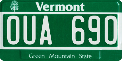 VT license plate OUA690
