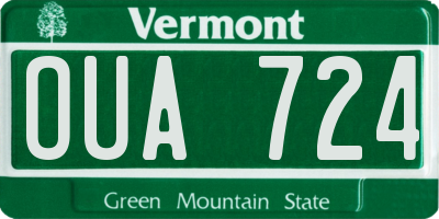 VT license plate OUA724