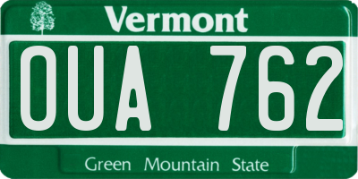 VT license plate OUA762