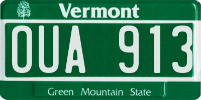 VT license plate OUA913