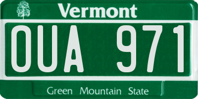 VT license plate OUA971
