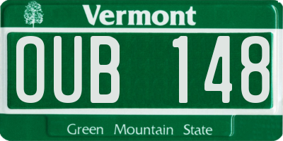 VT license plate OUB148