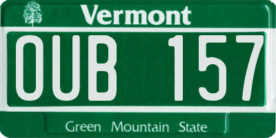 VT license plate OUB157