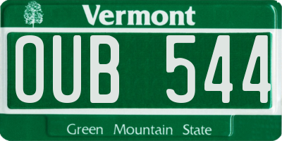 VT license plate OUB544