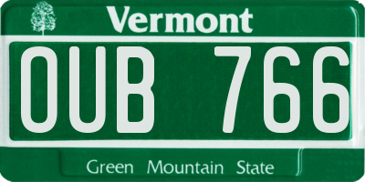 VT license plate OUB766