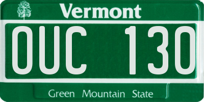 VT license plate OUC130