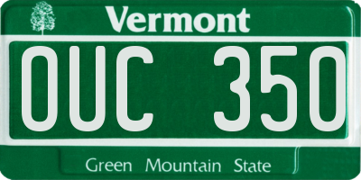 VT license plate OUC350