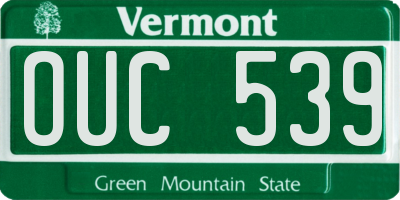 VT license plate OUC539