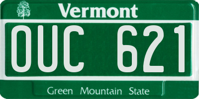 VT license plate OUC621