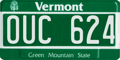 VT license plate OUC624