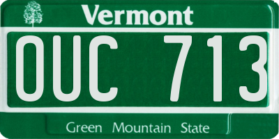 VT license plate OUC713