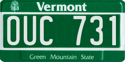 VT license plate OUC731