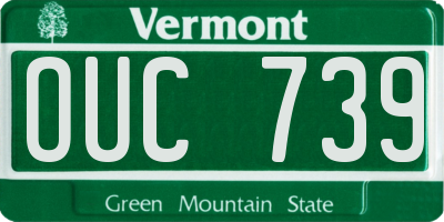 VT license plate OUC739