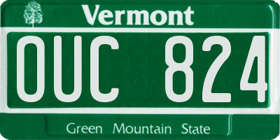 VT license plate OUC824