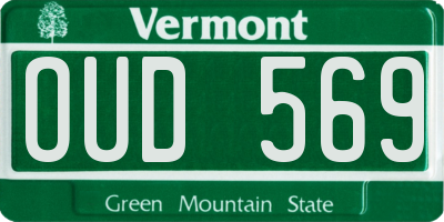 VT license plate OUD569