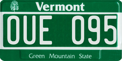 VT license plate OUE095