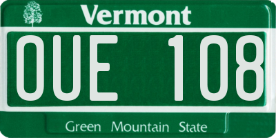 VT license plate OUE108