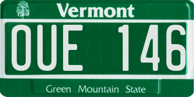 VT license plate OUE146