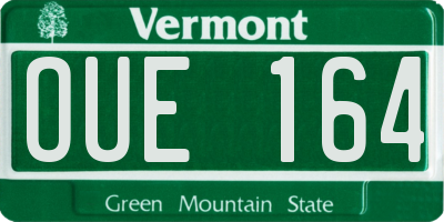 VT license plate OUE164